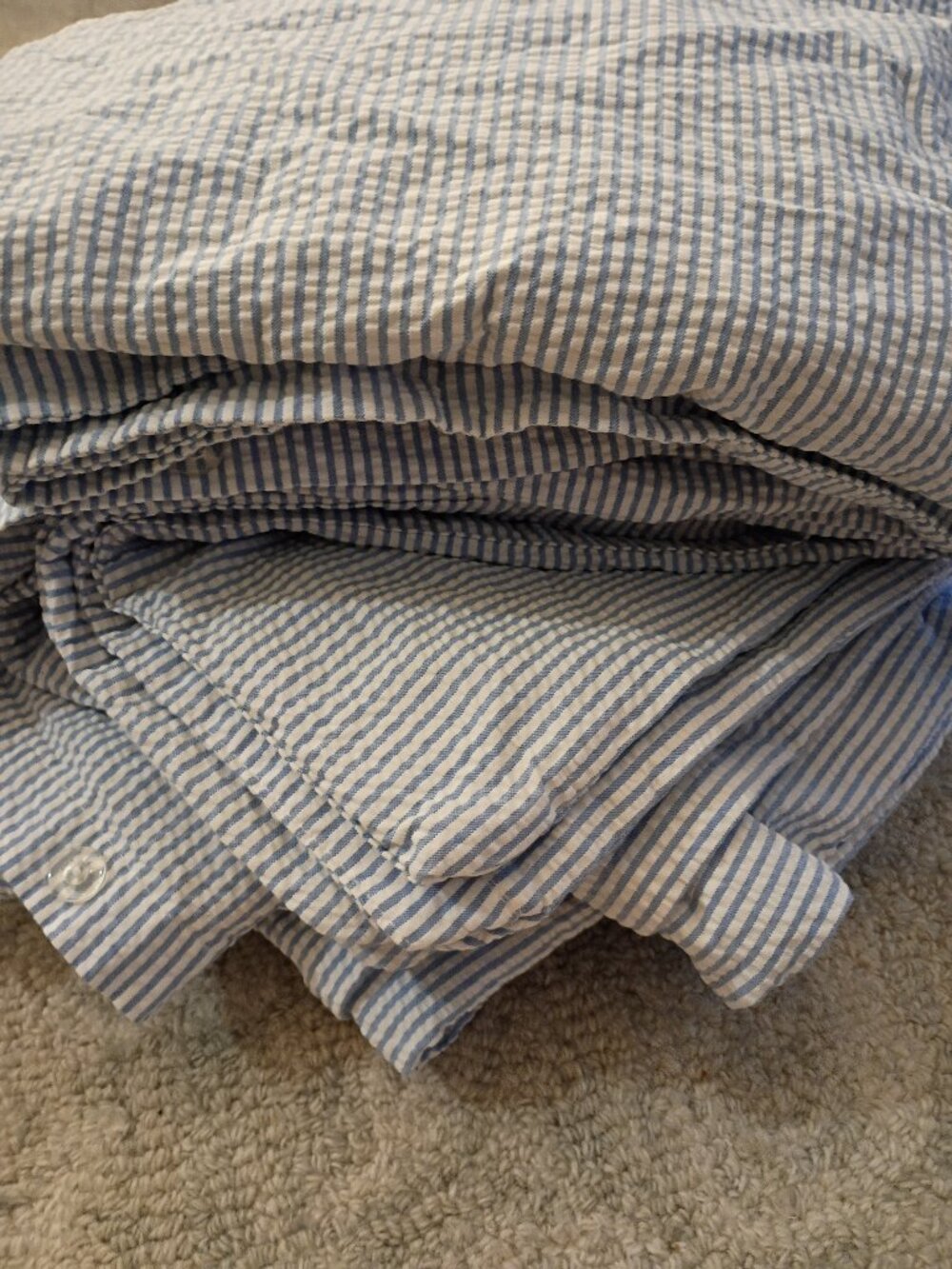 Seersucker Vintage Eddie Bauer Full/Queen Duvet Cover and Shams